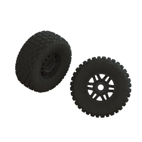 [���ܼ�] ARA550110 [ARRMA] ARA550110 dBoots FORTRESS LP Tire Set Glued Black (2)