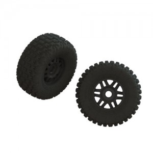 [ARRMA] ARA550110 dBoots FORTRESS LP Tire Set Glued Black (2) 