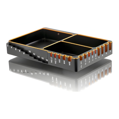 [���ܼ�] DTT09002 [DETAILS TECH] Multifunctional Aluminium Screw Tray for RC Car 120x80x18mm