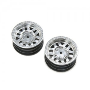 [Axial] AXI43001 1/10 KMC MACHETE 1.9 WHEELS, 12MM HEX, SATIN SILVER (2) 