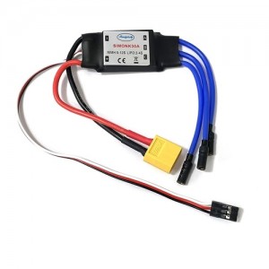 [RS] Simonk 30A �귯������ ���ӱ� - 2~4S�Է�/5V 2A BEC ���� - 3.5mm ����� + XT60 �� ���� ���� ESC Brushless Speed Controller