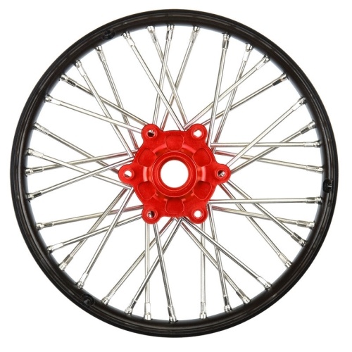 [���ܼ�] PRO283600T2 [PROLINE-RACING] PRO283600T2 1/4 Pro-Spec Aluminum V2 Bead Front Wheel Black/Red (1): Promoto-MX