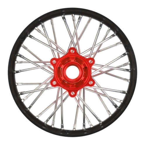 [���ܼ�] PRO283700T2 [PROLINE-RACING] PRO283700T2 1/4 Pro-Spec Aluminum V2 Bead Rear Wheel Black/Red (1): Promoto-MX