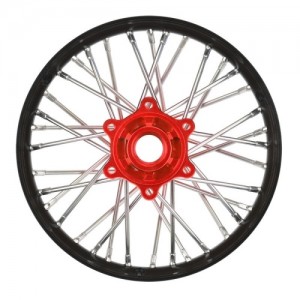 [PROLINE-RACING] PRO283700T2 1/4 Pro-Spec Aluminum V2 Bead Rear Wheel Black/Red (1): Promoto-MX 
