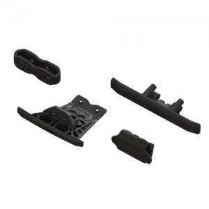 [ARRMA] ARA-1547 Lower Skid And Bumper Set: Black 