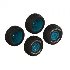 [ARRMA] ARA-1571 dBoots FORTRESS Glued Tire Set, Blue (2 Pairs) 