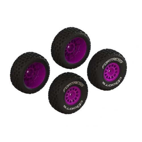[���ܼ�] ARA-1570 [ARRMA] ARA-1570 dBoots FORTRESS Glued Tire Set, Purple (2 Pairs)