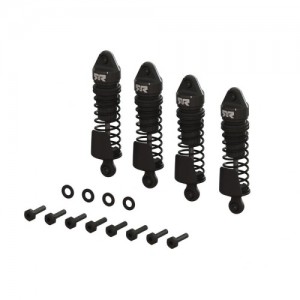 [ARRMA] ARA-1567 Aluminum Shock Set, 58mm Length, 1000 cSt Oil (4), Black: GROM 