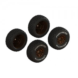 [ARRMA] ARA-2024 dBoots FORTRESS Glued Tire Set, Bronze (2 Pairs) 