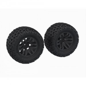 [ARRMA] ARA-1608 dBoots FORTRESS MT Tire Set Glued, Black (2) 