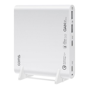 Coms 120W 4��Ʈ GaN ���� ������ USB-C PD3.0 QC4.0 CŸ�� ���̺� E-marker 100W 5A ����Ʈ�� �º��� 