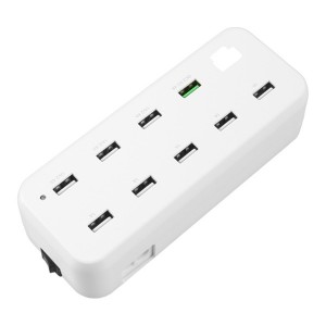 Coms 10��Ʈ ���� ��Ƽ ������(White), USB 10 Port(10��) / QC 2.0 1Port / ���� ���� / ������ ���� / 12A 60W / �������� USB ���� AC DC ����Ʈ�� �º��� 