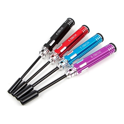 [���ܼ�] SREA-325 [TR] Steel Socket Nut Wrench(4.0/5.5/7.0/8.0mm) Set - 4 Color