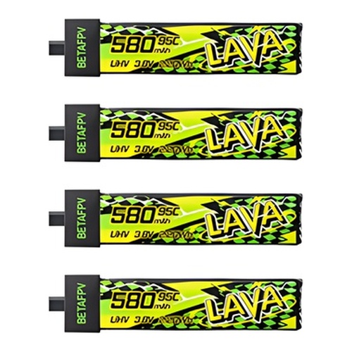 [���ܼ�]  [BETAFPV] LAVA 1�� 3.8V 580mAh 95C LiHV ��Ƭ������ ���͸� (4��)