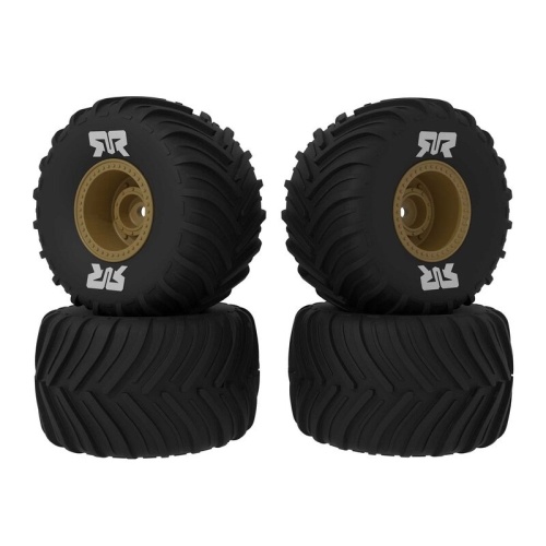 [���ܼ�] ARA-2586 [ARRMA] ARA-2586 dBoots Chevron MT Tire Set Glued (Bronze) (2 Pairs) - GROM