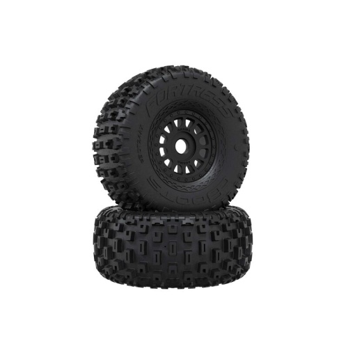 [���ܼ�] ARA-4486 [ARRMA] ARA-4486 dBOOTS FORTRESS Tire Set Glued, Black (2pcs)