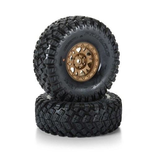 [���ܼ�] PRO1025415 [PROLINE-RACING] 10254-15 1/10 ������ Aztek G8 1.9 Crawler Tires Mounted 12mm Bronze Impulse (2)