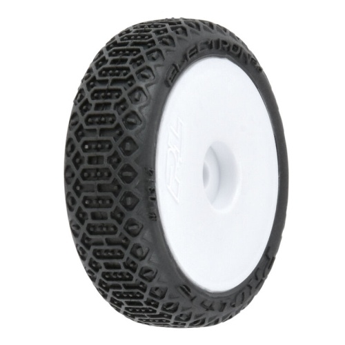 [���ܼ�] PRO1031413 [PROLINE-RACING] 10314-13 1/28 Electron 2.0 T F/R Tires Mounted 7mm White (4): Micro-B