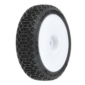 [PROLINE-RACING] 10314-13 1/28 Electron 2.0 T F/R Tires Mounted 7mm White (4): Micro-B 