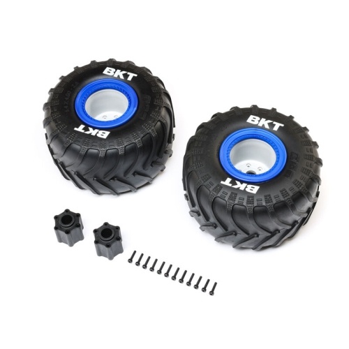 [���ܼ�] LOS-1819 [TEAM LOSI] BKT 2.6 Monster Truck Tire, Med, Premount, Blue (2): LMT 2.0