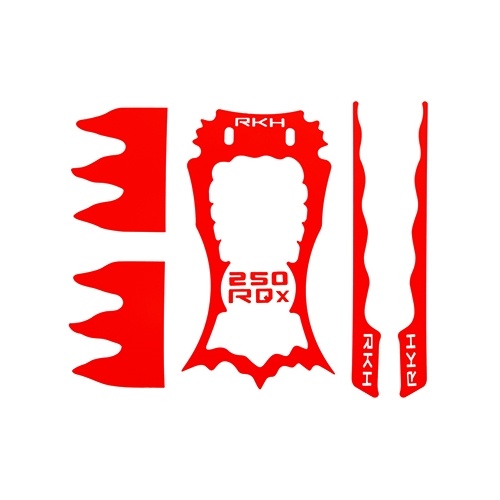 [���ܼ�] 250RQXSK-R Sticker Skin for RKH 250 Quad-X CNC Kit (Red)