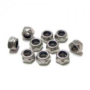 M6 ���Ϸ� �� ��Ʈ (�����θ���, 10����) Niylon Locking Nut(Stainless Steel)