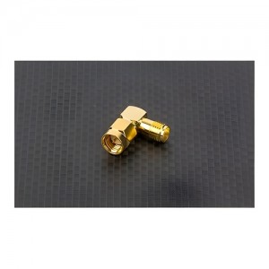 SMA �÷��� �� SMA �� 90�� ���׳� ��ȯ �ƴ��� SMA Plug Male to SMA Jack Adaptor for 5.8Ghz FPV Antenna