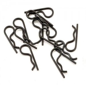 Team Losi Racing Body Clips - Black(12) 1/10,1/8 �ٵ��� 