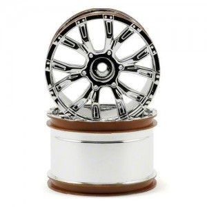 (Chrome) Team Losi 320S Force Wheel (2) (Ten-T/TEN-MT) 