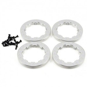 [LOSB7019] TEN-SCTE Beadlock Ring Set w/Screws - Chrome (4) 