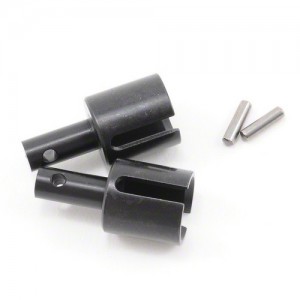 Outdrives w/Pins, Steel: DT(2pcs) (XXX-SCT/XXX-SCB/Speed-NT/Desert Truck/XXX-SCT) 