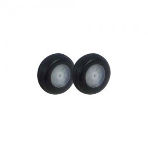 [HY] 25mm (1inch) Treaded Rubber Wheels 2pcs 
