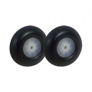 [HY] 45mm (1.75inch) Treaded Rubber Wheels 2pcs 
