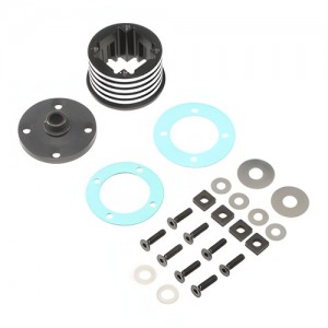 [TEAM LOSI] Diff Housing Set, Aluminum (1): DBXL-E 