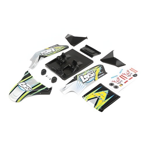 [���ܼ�] LOS250016 [TEAM LOSI] Body Set, Screened, Black: DBXL-E