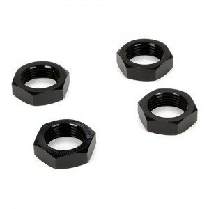 [TEAM LOSI] Wheel Nut, Black (4) (Monster Truck XL) 