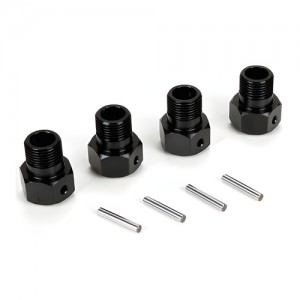 [TEAM LOSI] Wheel Hex Black & Pin (4) (Monster Truck XL) 