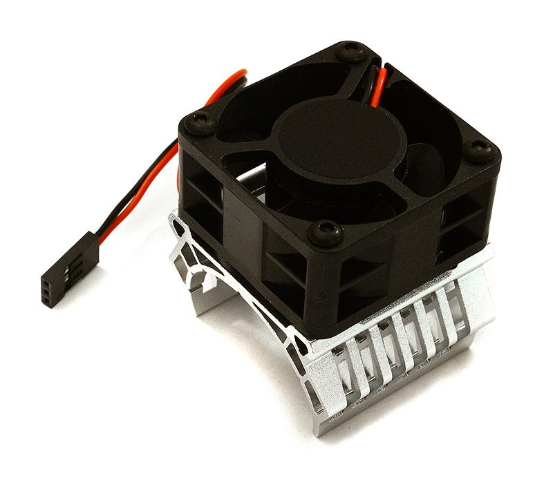 [���ܼ�] C28599SILVER [INTEGY] 36mm Motor Heatsink 40x40mm Cooling Fan 16k rpm for 1/10 TR-MT10E & TRX-4 C28599SILVER