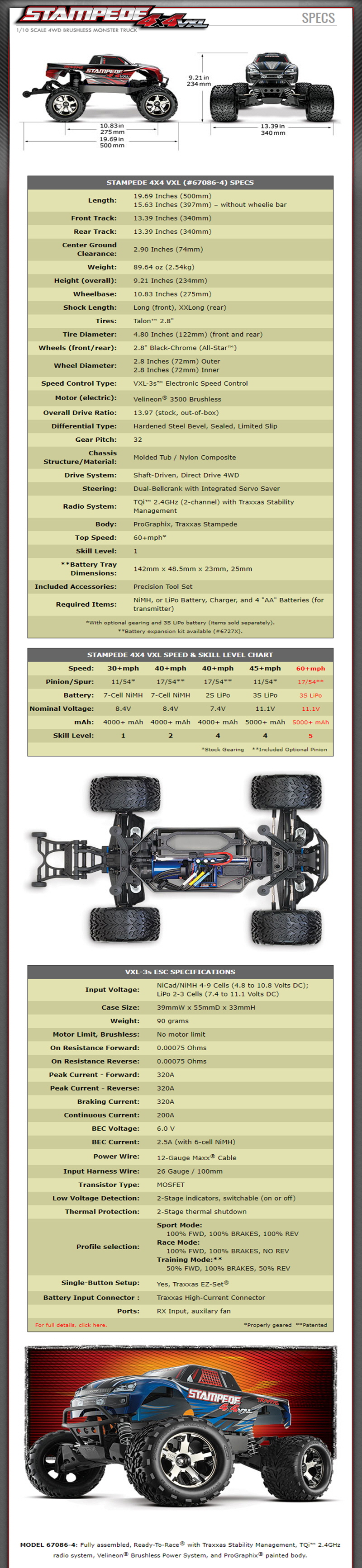 [���ܼ�]  [Traxxas] CB67086-4 ���� Ʈ�� �����ǵ� 4�� Stampede 4x4 1/10 w/2.4G (���͸� ������)