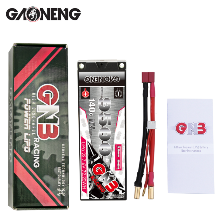 [���ܼ�] GNB95002S140iHV [GNB] 7.6V 9500mAh 2S HV 140C ��Ƭ ������ ���̺�Ƽ�� ���͸� (�ϵ����̽�) - 5mm �����