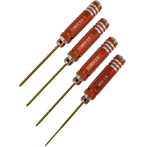 [���ܼ�] DTT11013 [DETAILS TECH] (Ƽź ��) Allen Wrench Set - Break Orange 4pcs (Hex 1.5, 2.0, 2.5, 3.0mm)