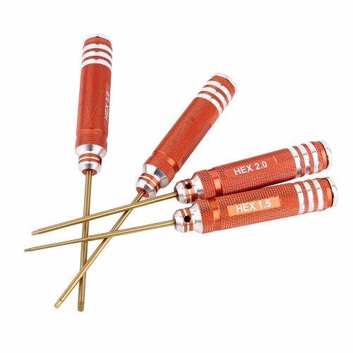 [���ܼ�] DTT11013 [DETAILS TECH] (Ƽź ��) Allen Wrench Set - Break Orange 4pcs (Hex 1.5, 2.0, 2.5, 3.0mm)
