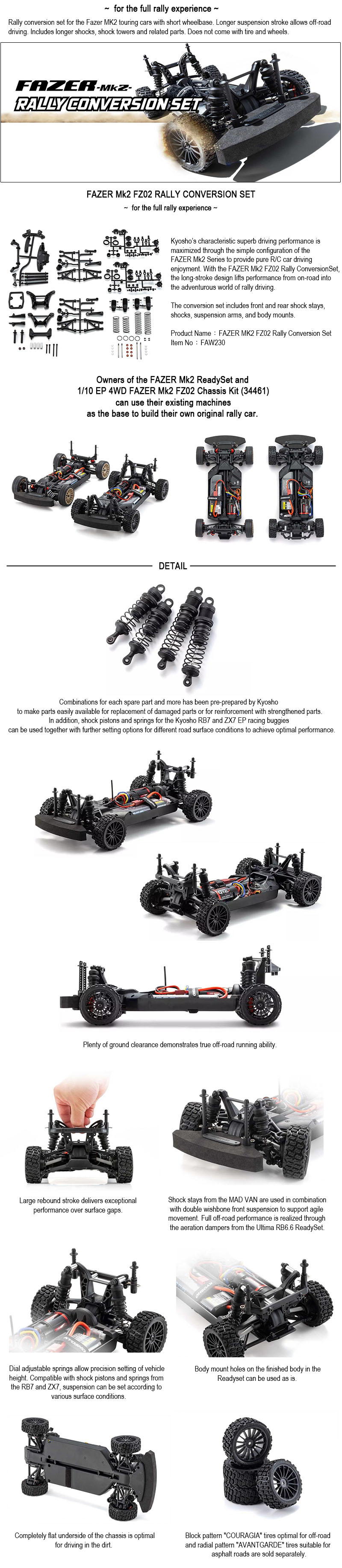 [���ܼ�] KYFAW230 [KYOSHO] FAZER Mk2 FZ02-RCV Rally Conversion Set