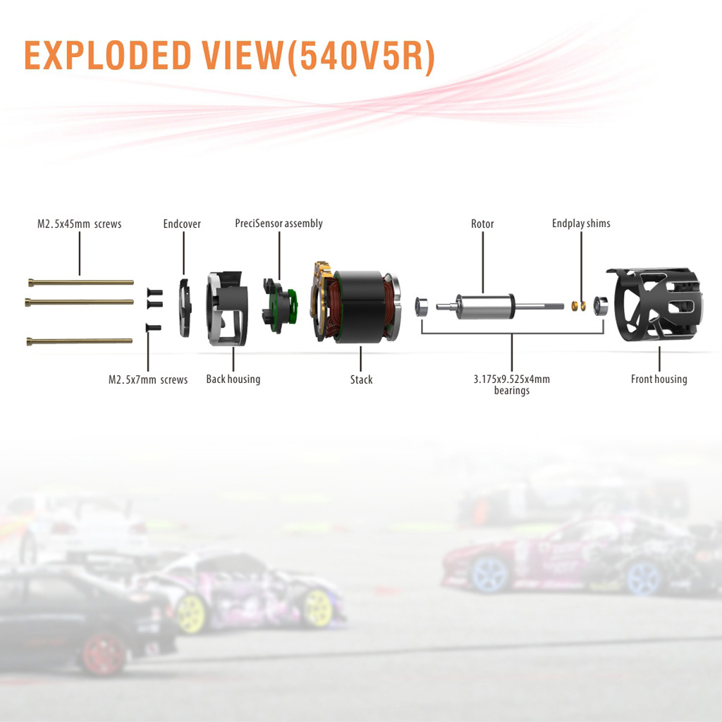 [���ܼ�] 697175079513 [SURPASS HOBBY] Rocket 540-V5R Sensored Motor (Competition Level) 13.5T