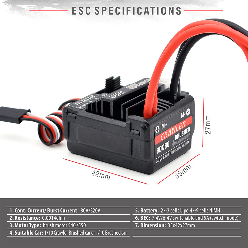 [���ܼ�] 697238888763 [SURPASS HOBBY] BCD 80A ESC