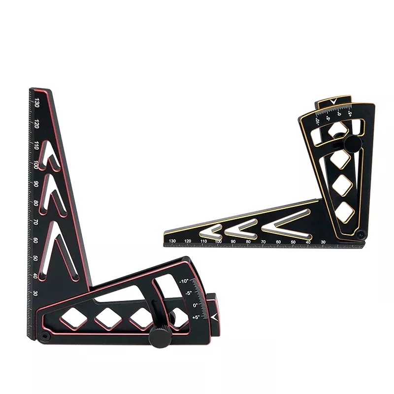 [���ܼ�] DTT09008A [DETAILS TECH] Quality Double Color Ride Height Gauge Rule for RC Car 18X10X2 cm Black Gold/Black Red