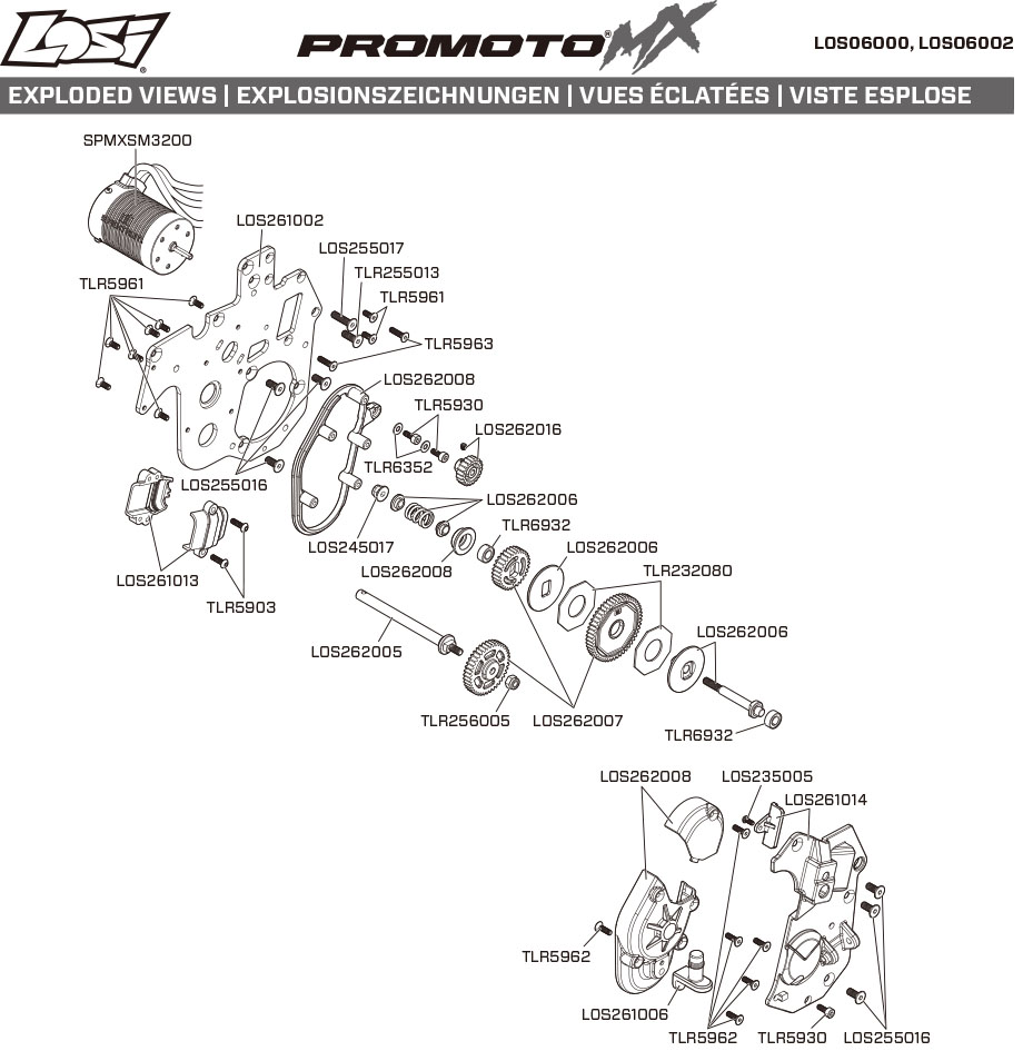 [���ܼ�] LOS06000T1 [TEAM LOSI] (���� 1/4 �������) LOSI 1/4 Promoto-MX Motorcycle RTR, FXR