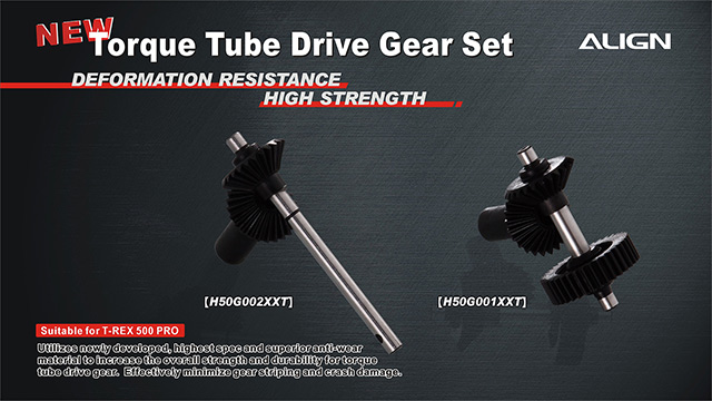 [ܼ] H50G002XXW [Align] T-Rex500 Torque Tube Rear Drive Gear Set