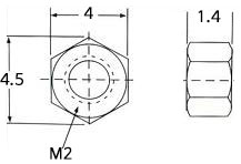 [ܼ] M2NUT_STL  M2 Ʈ (ö  , 10)