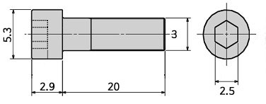 [ܼ] HBM3x20  M3x20mm   (ó Ϸ, 5)